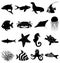 Sealife icons set