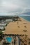 Sealine and sand beach with pool in Fort Lauderdale, USA