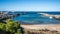 Sealink boat harbour view and Kangaroo island ferry at Cape Jervis headland in SA Australia