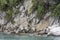 Seals on cliffs at Tonga island shore, Abel Tasman park , New Zealand