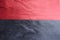 Seam between red and blue artificial suede horizontal