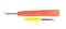 Seam Ripper isolated on white background. For patterns and sewing clothes. Seam ripper with a yellow plastic handle and