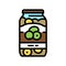 seaming olive in bottle color icon vector illustration