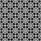 Seamlass black and white colorful Islamic pattern of a mosaic in Moroccan style.