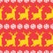 Seamleaa Silhouette Yellow Deer Animal Pattern. Vector Art EPS 10.