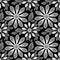 Seamles floral daisy Pattern - black and white Design