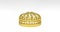 Seamless 3D Animation of a royal crown. King and queen 4K animation Gold Crown with precious stones Royal Gold Crown 3D Rendering