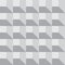 Seamless 3D geometric pattern tile with illusion of boxes and pop out prism