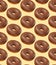 Seamless 3d render pattern. chocolate donuts. Minimal design. Donuts lover, Restaurant, bakery candy shop, food delivery concept