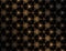 Seamless absract black and gold textured pattern with kaleidoscope effect