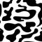 Seamless abstract animal pattern, background, wallpaper, dalmatian print, cow pattern - white with black spots