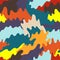 Seamless abstract artwork with funny wave camouflage pattern