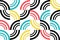 Seamless, abstract, background pattern made with circular stripes.