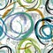 Seamless abstract background pattern, with swirls, circles, stripes, paint strokes and splashes