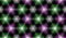 Seamless abstract black, white, green, magenta textured pattern with kaleidoscope effect.