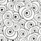 Seamless abstract black and white shell pattern