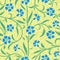 Seamless abstract blue cornflower background