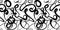 Seamless abstract chaotic marker or pen and ink scribble pattern.