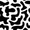 Seamless abstract cow pattern. Simple vector texture - white background with black shapeless spots, dalmatian print