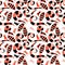 Seamless abstract decorative pattern in a modern warm color for the design of fabric, textiles, umbrellas