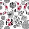 Seamless abstract floral nature patchwork ornamental pattern