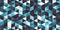 Seamless abstract geometric faded blue green triangle background pattern with subtle grain