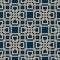 Seamless abstract geometric pattern with interlaced squares. Traditional ethnic Chinese style. Chain grid. Vector illustration.