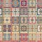 Seamless abstract geometric pattern. Interlaced squares in vintage colors. Traditional ethnic Chinese style. Vector image.