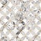 Seamless abstract geometric stone pattern with gold lines and gray marble segments circles on white background