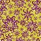 Seamless abstract grunge floral twirl pattern