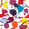 Seamless abstract grunge vector seamless pattern. Colorful artistic splash blots. Spots ink stains background.