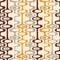 Seamless abstract mid-century modern pattern of organic oval shapes and stripes.