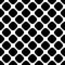 Seamless abstract monochrome square pattern - vector background graphic from diagonal rounded square dots