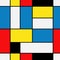 Seamless abstract mosaic pattern. Piet Mondrian emulation .