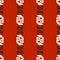 Seamless abstract native pattern on red background