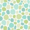 Seamless abstract pattern with blue and green shabby spots and blots on white background