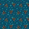 Seamless abstract pattern with circles and orange tulips, illustrated