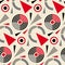 Seamless abstract pattern in constructivism soviet style. Vector vintage 20s geometric ornament