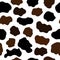 Seamless abstract pattern with cowhide imitation. Animal print. Vector illustration.