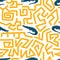 Seamless abstract pattern with crocodiles.