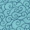 Seamless abstract pattern. Curly waves and spirals.