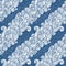 Seamless abstract pattern. Curly waves and spirals on cristal ice background.