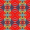 Seamless abstract pattern with decorative geometric  elements. Retro wallpaper style. Artwork for creative design