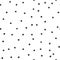 Seamless abstract pattern of little black shabby dots or spots on white