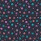 Seamless abstract pattern with pink, mint and violet crosses and circles. Vector illustration.