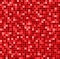 Seamless abstract pattern with squares in red color. Vector geometrical background.
