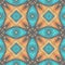 Seamless abstract pattern, symmetrical geometrical background, hand-drawn illustration