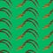 Seamless abstract pattern with vintage sickle on a green background