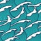 Seamless abstract pattern. Waves and scales. Vector illustration.