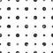 Seamless abstract speckled pattern with black shabby spots on white background